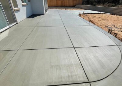 Concrete backyard patio finish
