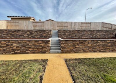 Retaining wall and patio build