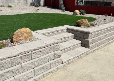 Turf and paver backyard combination